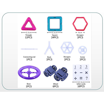 Magnetic Tiles - Educatief magnetisch speelgoed - 68 delig