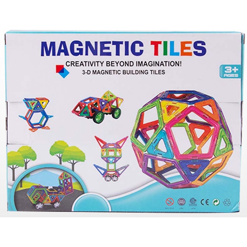 Magnetic Tiles - Educatief magnetisch speelgoed - 68 delig